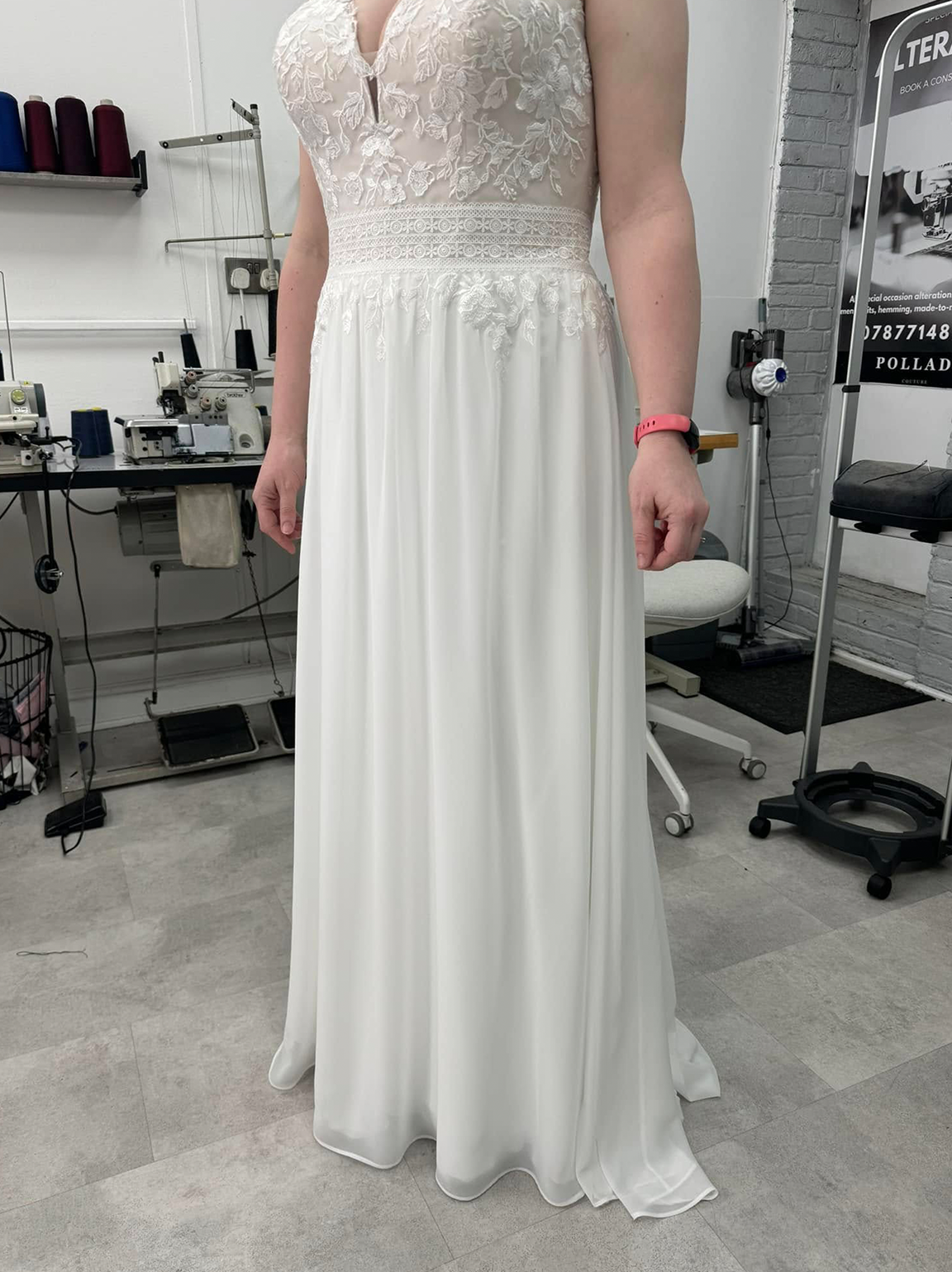 After - Wedding Dress Transformation